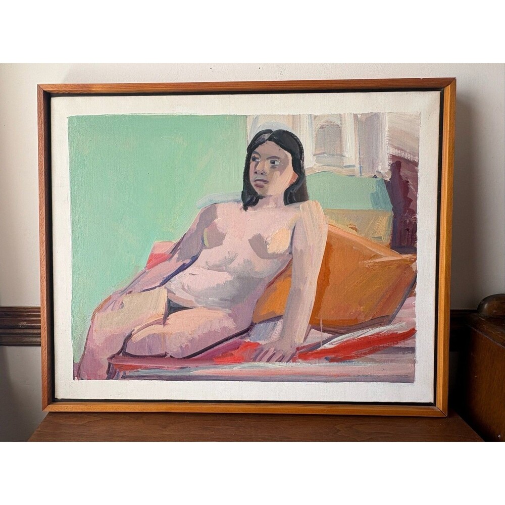Jack Wilkinson 1913-1974 Reclining Nude Oil Painting MCM Oregon LSU Provenance